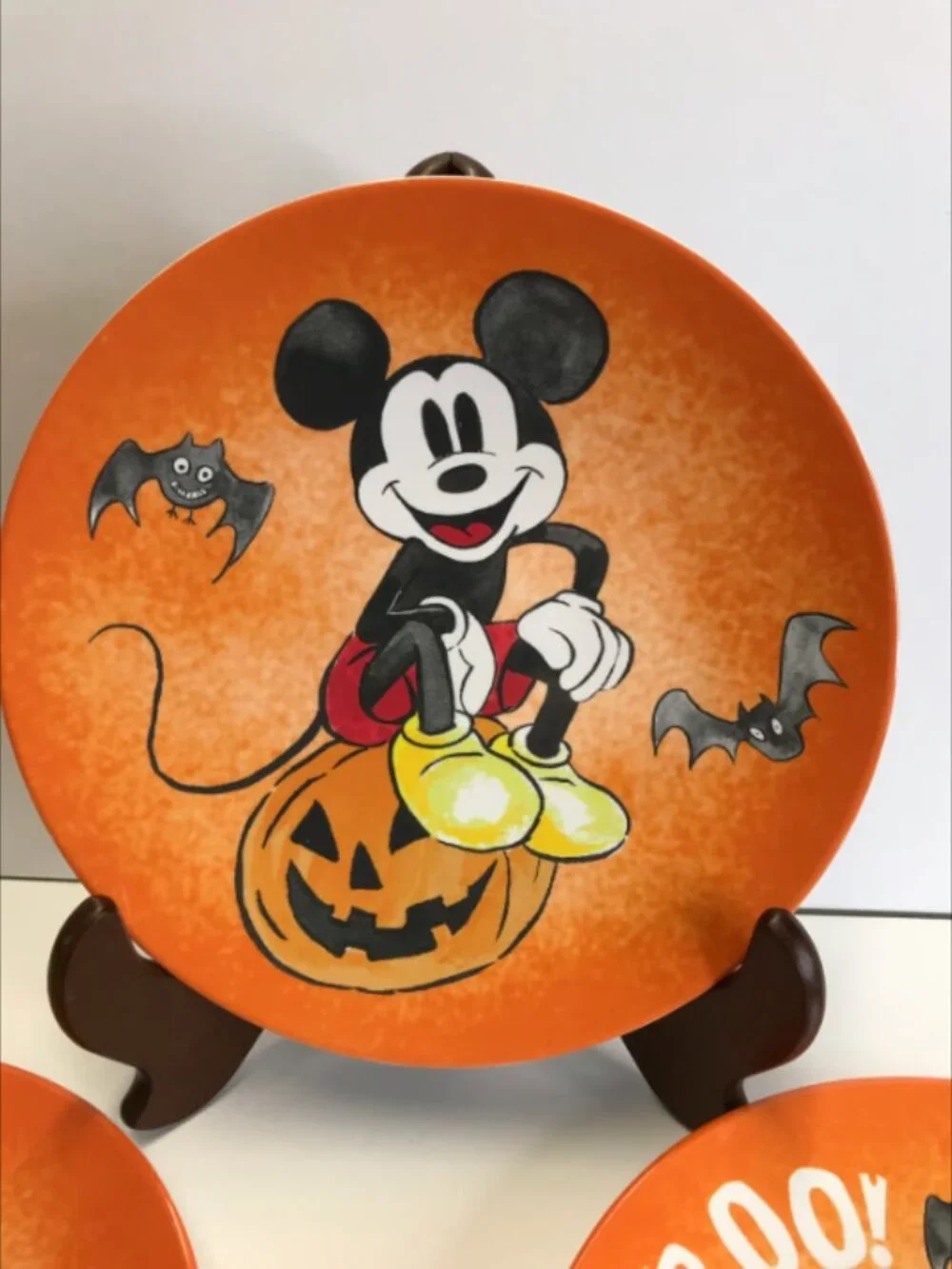 Pottery Barn Kids Mickey Mouse and Minnie Mouse Halloween Melamine Plates
